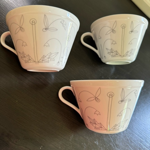 Set of 3 Crate & Barrel Design House Stockholm Mugs. Kristina Pattern - Picture 3 of 6